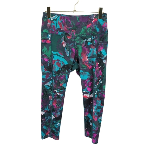 Al1ve Magnetics Multicolor Yoga Ankle Leggings Workout Athleisure Women's Large - Picture 1 of 5